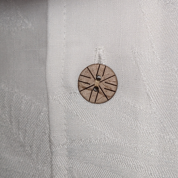 EUC Caribbean Casual White Short Sleeve Shirt Mens Size L - Picture 4 of 8